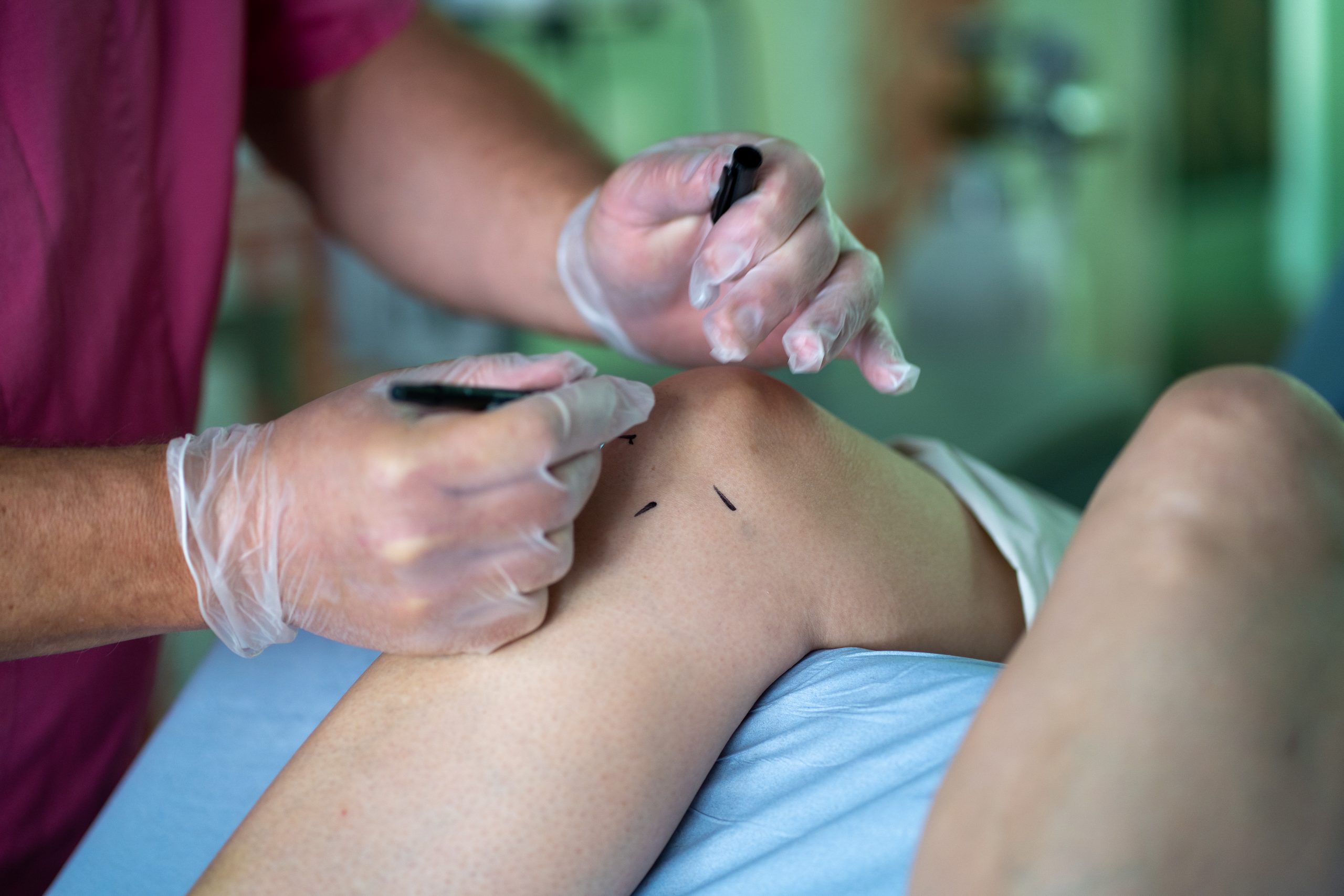 Therapist Stephan Grabner administering treatment